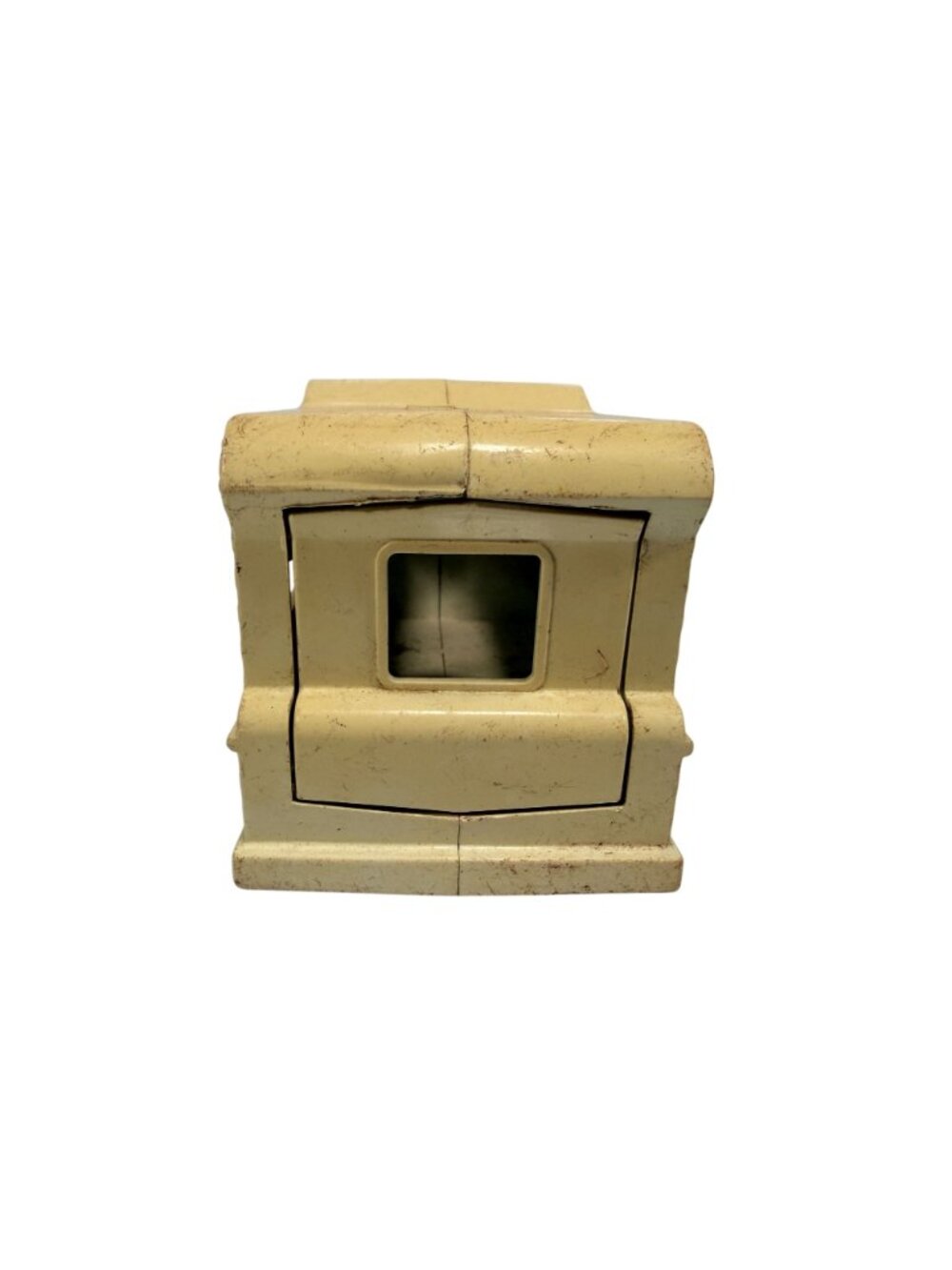 Vintage White Plastic Winnebago Toy Camper With Green Trim & Opening Rear Door - Picture 4 of 7